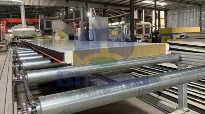 Rockwool Sandwich Panel Production Line For Sale